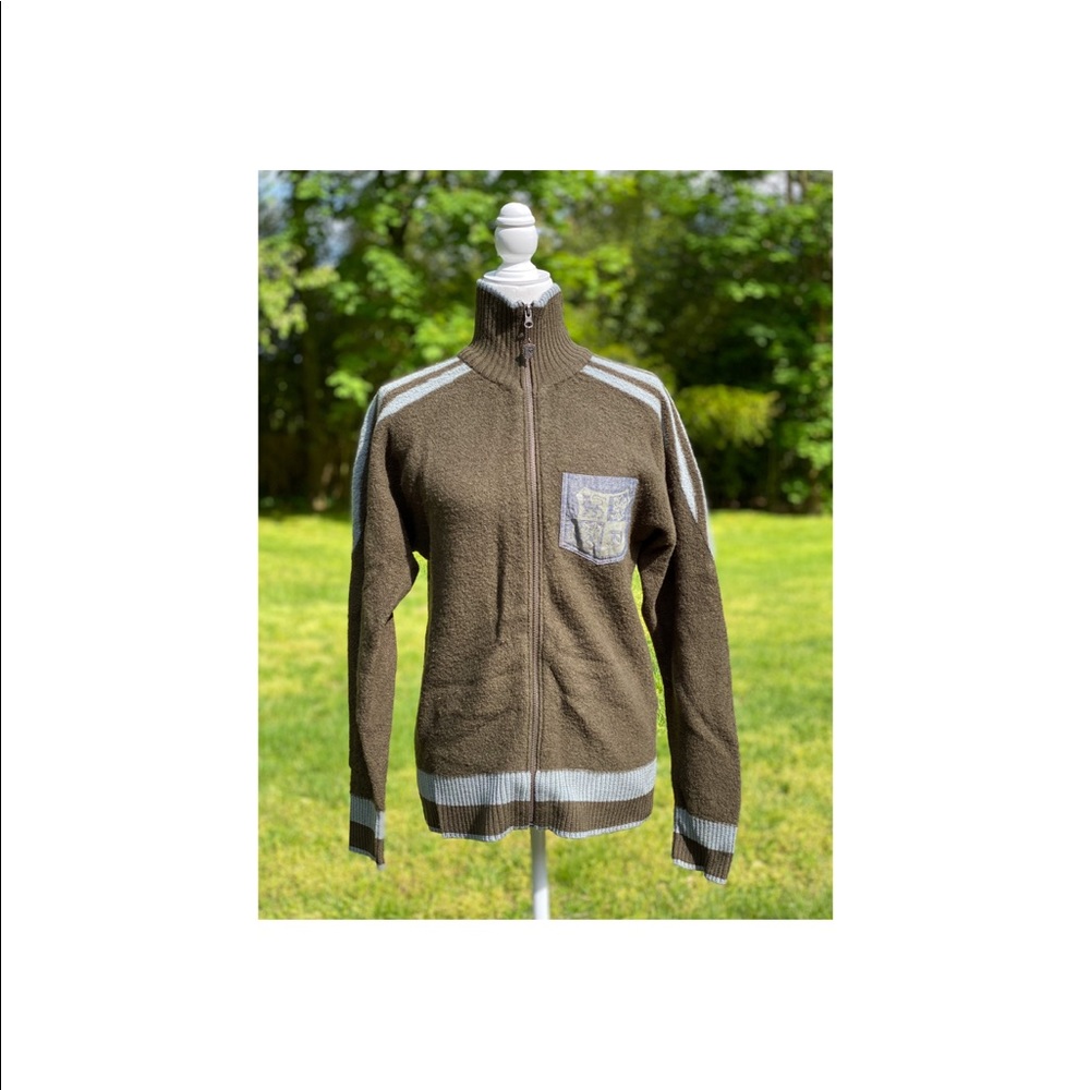 Vintage Diesel Zip-Up Sweater, 100% Wool
